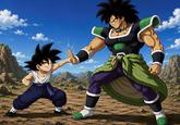 Dragon Ball Super: Goten having sparring/training sessions with Broly