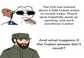 8 The CIA has trained about 1,500 Cuban exiles to invade Cuba. They'll land, hopefully spark an uprising, and we'll overthrow Castro! And what happens if the Cuban people don't revolt?