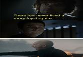 There has never lived a more loyal squire.