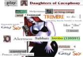 play. Daughters of Cacophony Perform Melpominee at long range and Command TREMERE to do dominantly female. pre- Gay Sex something directly harmful to herself, like "die" 4 blood Alertness Sabbat: bimbo (139591) controll . Princes and Primogen Fortitude 4 extreme Gay Sex