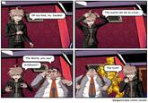 The world can be so cruel... Oh my God, no, Sayaka! The World, you say? H-Hifumi?? The f---? danganronpa.comic.studio