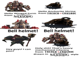 Hello Anchorite Shrine Hello Winged Furm from TRENCH CRUSADE from HOLLOW KNIGHT SILKSONG Bell helmet! Bell helmet! キ Hey guys! I can join? H--------! That's heavy mechanized infantry from TRENCH CRUSADE HOLLOW KNIGHT drawn in SILKSONG style