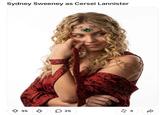Sydney Sweeney as Cersei Lannister ↑ 35 ♡ ☐ 25 $ 3