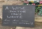 A WISE DOCTOR ONCE WROTE m w 27.