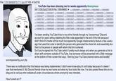 File: 1781384908751711.jpg (37 KB, 412x518) accompanied by your pfp. YouTube has been doxxing me for weeks apparently Anonymous 06/13/26(Sat)23:56:58 No.109049806 >>109049834 >>109049835 >>109049845 >>109049851 >>109049869 >>109049917 >>109049918 >>109049969 >>109049973 >>109050036 >>109050039 >>109050124 >>109050277 >>109050298 >>109050441 >>109050528 >>109050696 >>>109050805 >>109050886 >>109051341 >109051391 >>109051450 >>109052928 >>109053042 >>109053164 >>109053172 >>109053252 >>109053521 >>109053893 >>109054430 >>109054453 >>109057867 >>109058800 >>109059171 >>109059872 >>109059888 >>109059902 >>109060566 >>109060928 >>109063910 >>109064510 >>109066160 >>109068505 >>109068550 >>109068733 >>109069593 >>109070809 >>109072469 >>109074208 >>109081731 I've been sending YouTube links to my online friends through my "anonymous" Discord account for years without deleting the little code appended to the end of the link because I didn't think it'd matter all that much but apparently Google implemented a feature a few weeks ago that uses that code to identify the person who generated the share link and essentially dox them to the person or people with whom that link is shared. So if you're signed into YouTube (which I pretty much always am) when you generate a link to share with someone outside of YouTube, that someone will be presented with a little message at the bottom of their screen that says, "Sent by [your YouTube channel name and handle]" There was no notification that this feature was being implemented. I didn't even know about it until today because of a tweet I saw that mentioned it. My Discord friends know my real name and what my face looks like now. I've also posted these links to my blog and to various other website all under circumstances where anonymity was intended. How f----- am I?