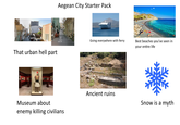 That urban hell part Aegean City Starter Pack Museum about enemy killing civilians Going everywhere with ferry Best beaches you've seen in your entire life Ancient ruins Snow is a myth