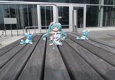 An interesting thing to note is that she's singing in front of a music center. It made sense.