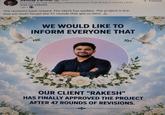 Akshay President @Yogi Infoway || Build Websites That Bring In Clients | B2B..... Visit my website 14h- The revisions have ceased. The client has spoken. The project is live. May we never forget the 47 rounds that got us here. A WE WOULD LIKE TO INFORM EVERYONE THAT OUR CLIENT "RAKESH" HAS FINALLY APPROVED THE PROJECT AFTER 47 ROUNDS OF REVISIONS. + Follow