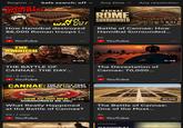 Region KOME Safe search: off Any time く Any resolution WORST NIGHTMARE CANNAE ROME NO WAY OUT How Hannibal destroyed 86,000 Roman troops i... 2d YouTube THE AMBUSH SURROUNDED 8:01 Battle of Cannae: How Hannibal Surrounded... 2d YouTube 9:09 THE BATTLE OF CANNAE: THE DAY... 3d | 2 views YouTube CANNAE: THE BATTLE THAT BROKE THE RULES The Devastation of Cannae: 70,000... 6h ► YouTube 0:48 HOW 50,000 MEN 15:49 SURROUNDED 86,000 What Really Happened at the Battle of Cannae? 2d | 1 view YouTube 41:00 The Battle of Cannae: One of the Most... 4h YouTube BATTLE OF CANNAE