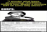 "I wonder what types of canonical characters GURPS has! Maybe a dashing Elf? Or some silly aliens?" GURPS: Tracy, it's me, Harriet tubman. ST: 12 [20] DX: 11 [10] Speed: 5.25 IQ: 12 [20] HT: 10 [-] Move: 5 Dodge: 5 Advantages Charisma +2 [10]. Claim to Hospitality (Underground Railroad) [5], Composed [5]. Disadvantages Epilepsy (Actually "narcolepsy," triggered at random rather than by stress, but unconsciousness lasts for 5d min- utes: -50% limitation) [-15], Illiteracy [-10], Secret (Underground Railroad conductor) [-10], Sense of Duty (To her people) [-10], Social Stigma (Black woman) [-15]. Struggling [-10], Stubbornness [-5]. imgflip.com