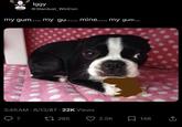 Iggy @Stardust_WinCon my gum..... my gu...... mine..... my gum... 3:46 AM - 8/13/87 22K Views Q7 17285 2.5K ☐ 148 ↑