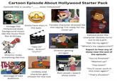 Cartoon Episode About Hollywood Starter Pack Episode title is usually "_ Goes Hollywood" PRODUCTION MUSIC from REN & STIMPY 109 VINTAGE INSTRUMENT TRACKS Vintage Old Hollywood style background music like the music from Ren & Stimpy Gotta have stars in Female character dressed like the eyes this saying "I'm ready for my close-up" Director looks something like this 2-18 DA Montage of bad auditions DNO TAKE HOLL DATE PROD.C DIRECTOR CAMERAMAN SOUND "Take 22" "And... Action!" "CUT!!!" Director getting enraged Unlikely side character gets chosen for the role Red carpet/award show scene Famous actor the character idolizes turns out to be a jerk "Get me my agent" "Where's my cappuccino?" Expect to hear any of these near the end of the episode: "You're finished!" "Washed up!" "Has been!" "You'll never work in this town again!" "That's showbiz!"