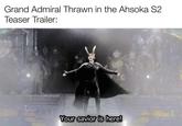 Grand Admiral Thrawn in the Ahsoka S2 Teaser Trailer: @littlesoka501 Your savior is here!