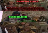 VAMPIRE ELDER The Beckoning turned me insane and sent me off into the Middle East to become a bloodlusted suicidal soldier FLEDGLING A suicidal soldier? I got better. imgflip.com