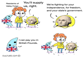 Residents of Valley Forge You'll supply us, right. We're fighting for your OWLTURD.COM I can pay you in British Pounds. independence, for freedom, and your state's government. IT