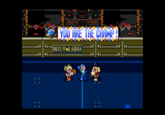 Mega Man Soccer secret ending.
From the SNES game. This video includes footage from the Tournament and Championship endings. Normally these endings aren't accessible, but you can see them by using some codes found by KungFuFurby and JLukas. The endings both have the character roll, so I edited the Tournament's part out for the sake of the video. Time stamps and codes can be found below.

Intro 0:00
Tournament Ending 1:39
Championship Ending 2:12

Tournament Code
82D29CEA
82D29DEA
82D29EEA
82D29FEA

Championship Code
82D1F0EA
82D1F1EA
82D1F2EA
82D1F3EA