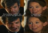 @TonyMichaelX Seriously, what do you want for dinner? I want you to decide.