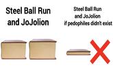 Steel Ball Run and JoJolion Steel Ball Run and JoJolion if pedophiles didn't exist -X