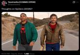 Tassiranha (COMMS OPEN!) @Tassiranha Thoughts on Spiders (2026)? 10:51 PM - Sep 8, 2026 1.4M Views