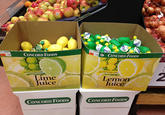 1.50 CONCORD FOODS CONCORD FOODS Lime Juice from concentrate natural strength CONCORD FOODS FROM THE GROVE FLAVOR Lemon Juice CONCORD FOODS 2