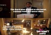 303 The Bard who stayed at the hotel, curious how the quest went 3 Goblins that never rolled lower than a 12 for the entire combat 200 The level 1 party