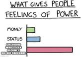 WHAT GIVES PEOPLE FEELINGS OF POWER MONEY STATUS GIRLFRIEND WHO IS/CAN BECOME A BIG HOT SUCCUBUS imgflip.com