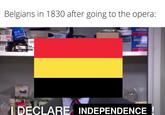 Belgians in 1830 after going to the opera: Sculling ALMON I DECLARE INDEPENDENCE