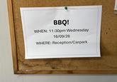 * r 育 BBQ! WHEN: 11:30pm Wednesday 16/09/26 WHERE: Reception/Carpark 育 # * 寫 * * 育 賣賣賣賣賣賣賣賣賣賣賣賣賣賣賣賣賣賣賣賣賣賣賣賣賣賣賣賣賣賣賣賣賣賣賣賣賣賣賣賣賣賣賣賣賣賣賣賣賣賣賣賣賣賣賣賣賣賣賣賣賣賣賣賣賣 * # # # *