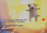 The Rogue getting hit with meteor swarm, (taking 0 damage) 105 mil 54