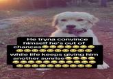 He tryna convince himself he's out of chances while life keeps giving him another sunrise