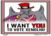 新怪獸 秘選挙 e I WANT YOU TO VOTE XENOLHU treat @pyrasterran