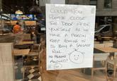 CADEN COULD YOU PLEASE CLOSE THE DOOR AFTER YOURSELF AS WE HAVE A PIGEON KEEP COMING IN To Buy A SAUSAGE Ral. NO PIGEONS ALLOWED!! w
