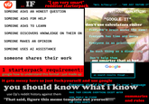 IF "I am very smart" redditor starterpack SOMEONE ASKS AN HONEST QUESTION SOMEONE ASKS FOR HELP SOMEONE ASKS TO LEARN SOMEONE DISCOVERS KNOWLEDGE ON THEIR ON SOMEONE MAKES AN OPINION SOMEONE USES AI ASSISTANCE someone shares their work 1 starterpack requirement: google how to understand this format i just made up "Well ACTUALLY!!!" "AHH JUST YOUTUBE IT' DOWNVOTE WITHOUT EXPLAINING "GOOGLE IT" don't use calculators either Everyone's brain works the same! Everyone has time and money Everyone is as privileged as you No such thing as a disability Don't help them me smarter that ai but.... Google Q ai search results though... it gets messy here so just fuckyourself and use google you should use Op's reddit history against them Everyone should be fleen in your language MAKE THEM CONSUME EVERYTHING EXCEPT WATER HIRE PEOPLE ON FIVERR "That said, figure this meme template out yourself!!!! USE STOCK ASSETS summaries and rules