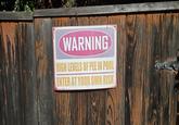 WARNING HIGH LEVELS OF PEE IN POOL ENTER AT YOUR OWN RISK