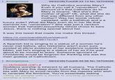 Anonymous 806 KB JPG 09/22/26(Tue)08:33:13 No. 18704009 Why do Catholics worship Mary? Even if you call it "veneration", the amount of it that Catholics do to Mary is bizarre. "But she's the mother of god!" Ok, what did she do that was different from any other mother? Was her womb velvet- carpeted, with a baththub and a a luxury suite? What did Mary even do in her life that warrants her "veneration"? She was just a random woman that Yahweh/Jesus/Holy Ghost chose to bare Jesus, there is nothing special about her. It was this tweet that made me make this thread: https://x.com/pandilicious/status/2 036965096979607991?s=61 A Spanish kid is singing to a statue of a woman he's never met before, who historians aren't even sure existed at all(no evidence of her existence outside the bible), yet he's singing to a statue of her as if he wad about to be moved to tears. Someone ignorant of Christianity would be forgiven for thinking she was the main godess of Catholicism. Anonymous >>18704009 (OP) # 09/22/26(Tue)08:49:56 No. 18704028 Goddess worship is inherent to all humans. The Catholic Church knew this deep down hence why they swapped Isis with Mary to avoid revolts from the masses who wish to venerate the feminine. You're essentially asking >Why do people with a desire to worship goddesses worship a woman