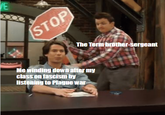 E STOP The Term brother-sergeant dochshand Me winding down after my class on fascism by listening to Plague war