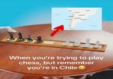 NOVIC OCEAN CHILE ATLANTIC OCEAN When you're trying to play chess, but remember you're in Chile