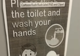 PI Cartoon flush flush label PNG and Clipart the toilet and wash your hands