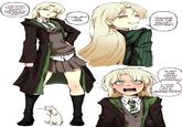 ...YOU DON'T WANT TO GO MAKING FRIENDS WITH THE WRONG SORT. I CAN HELP you THERE. TRAINING FOR THE BALLET, POTTER? EEEP!? ------- N-NO ONE ASKED YOUR OPINION! Y-YOU FILTHY LITTLE... MUDBLOOD!
