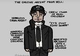 THE ONLINE ARTIST FROM HELL: HOMELESS DRUG ADDICT פור. DREW CSAM OF REAL CHILDREN "IT'S JUST EDGY HUMOR SOMEHOW CONNECTED TO EVERY HUGE CONTENT CREATOR ARRESTED FOR ASSULT WITH A DEADLY WEAPON @dade dunez