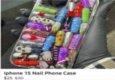 Iphone 15 Nail Phone Case $25 $30