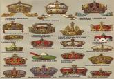 GERMAN IMPERIAL CROWN PAPAL TIARA CROWN OF HUNGARY CROWN OF HOLY ROMAN EMPIRE IRON CROWN OF LOMBARDY பெ IMPERIAL CROWN OF AUSTRIA BOHEMIAN CROWN CROWN OF FREDERICK III, FIRST HABSBURG HRE EMPEROR ELECTORAL CROWN PRUSSIAN CROWN BAVARIAN CROWN DUCHY OF HESSE WENDISH CROWN BOURBON CROWN TURBAN OF SULTAN CROWN OF SWEDEN NAPOLEON CROWN POLISH CROWN RUSSIAN IMPERIAL CR. ENGLISH CROWN ITALIAN CROWN