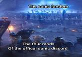 The sonic fandom The four mods Of the offical sonic discord 0