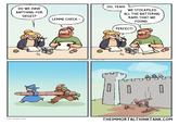 DO WE HAVE ANYTHING FOR SIEGES? Δη LEMME CHECK - - OH, YEAH! WE STOCKPILED ALL THE BATTERING RAMS THAT WE PERFECT! FOUND. @THEIMMORTALTHINKTANK BB ㄧˋ 0 CHÉ CRAWFORD THEIMMORTALTHINKTANK.COM