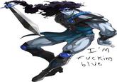 I'M f------ blue