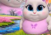 An edited image of Talking Angela. She is fat.