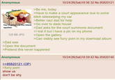 Anonymous That's it >Be me, today 10/24/26(Sat)18:56:32 No.85820121 >Have to make a court appearance due to some bitch sideswiping my car >Better caul dad for help You're going into the retard >Go over to dads house squisher 122 KB JPG >Dad saw >Dad asks for the court summons document >I lost it but I have a pic on my phone >Open the gallery >Can visibly see furry p--- in my download album >Open the document >Pretend this never happened Anonymous >>85820121 (OP) >furry p--- show us don't be shy 10/24/26(Sat)18:59:42 No.85820140