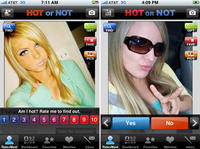 lAT&T 3G 7:11 AM I AT&T 3G 4:09 PM 쯔' HOT or NOT '하疒 HOT OR NOT a FAVE FAVE PICS Am I hot? Rate me to find out. 1 2 3 4 5 6 7 8 9 10 Yes No View Her 892 Rate.Meet Dashboard Favorite. Matches Ibo· Rate-Meet Dashboard Favorites Matches Inbox