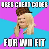 USES CHEAT CODES FOR WII FIT