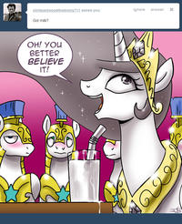 clinteastwoodthebrony711 asked you: ignore answer X Got milk? OH! YOu BETTER BELIEVE IT!